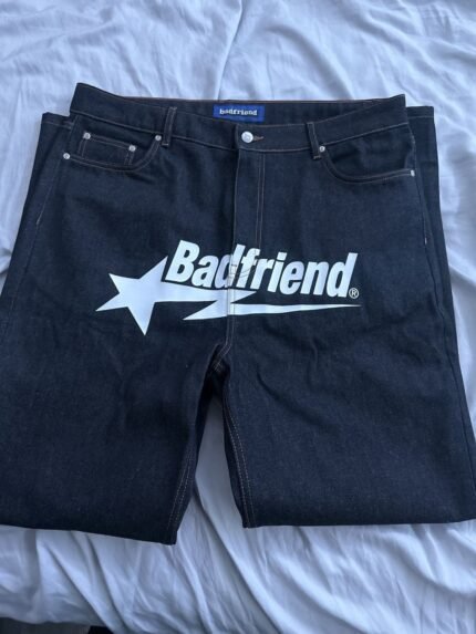 badfriend-white-star-logo-pant