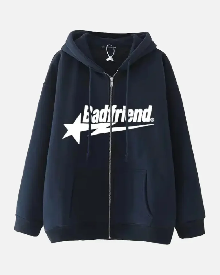 Bad Friend Zip Hoodie Black Bad Friend Zip Hoodie Black