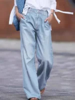 New Badfriend Wide-leg Loose Floor-length Denim Trousers
