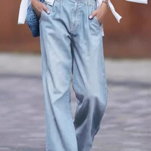 New Badfriend Wide-leg Loose Floor-length Denim Trousers