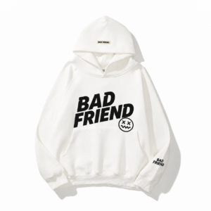 Badfriend White Hoodie – Premium Streetwear