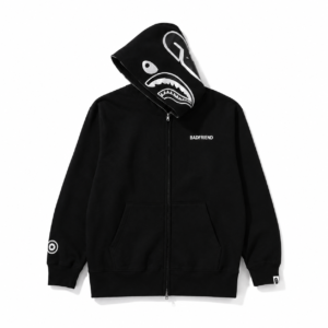 Badfriend Shark Zip Hoodie Black