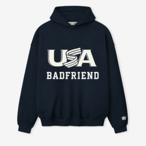 Badfriend USA Hoodie (Navy Blue) | Premium Oversized Streetwear Hoodie