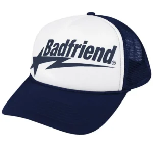 Badfriend Classic Trucker Cap – Navy/White